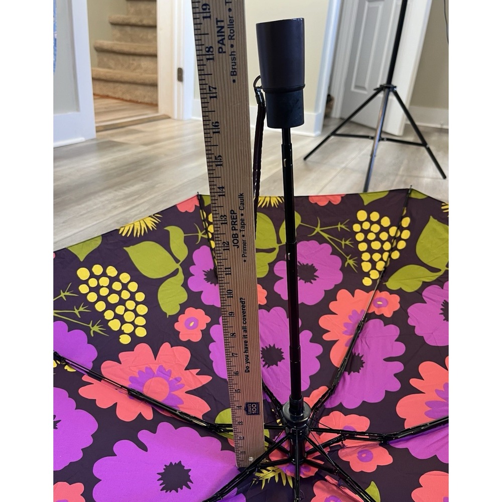 Umbrella Marimekko Kukkatori by Maija Isola Floral Green Pink Yellow Orange - Picture 15 of 16